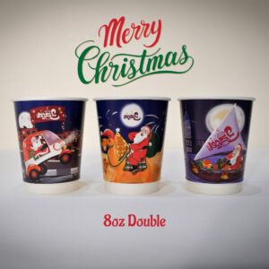 8OZ Christmas Double wall Paper Cup - Image 5