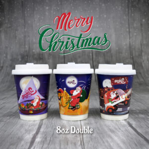 8OZ Double wall pack Christmas with lid - Image 5