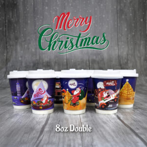 8OZ Double wall pack Christmas with lid - Image 6