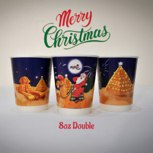 8OZ Christmas Double wall Paper Cup - Image 3