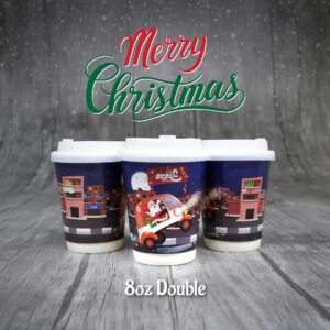 8OZ Double wall pack Christmas with lid - Image 4